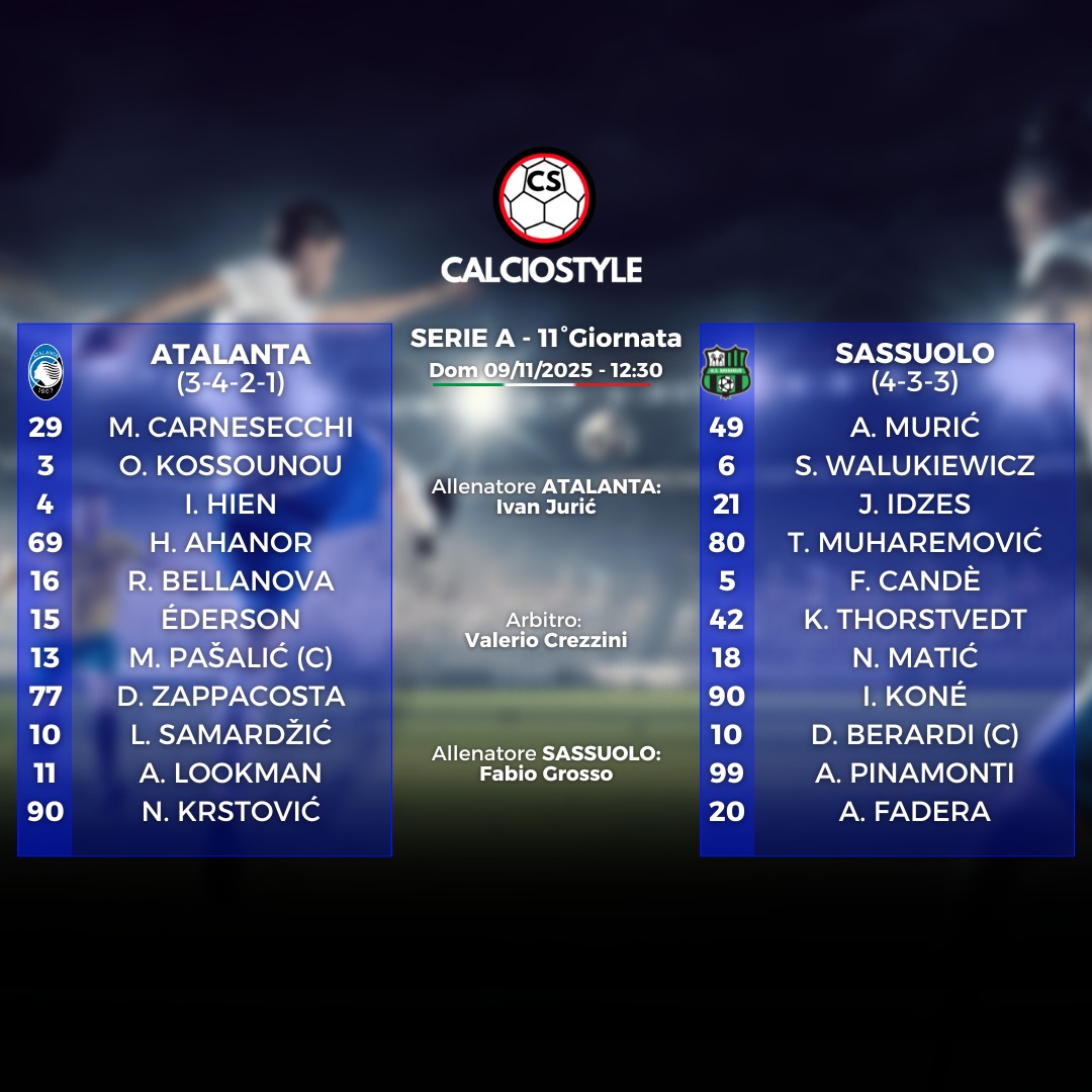 Atalanta-Sassuolo