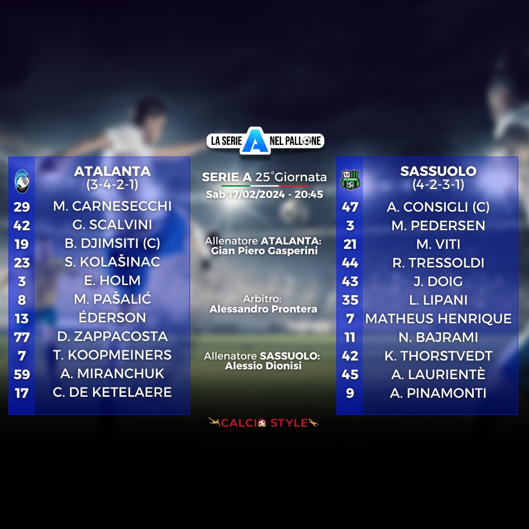 Atalanta - Sassuolo